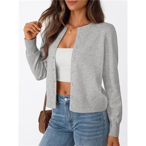 Womens Cardigan Sweater - Picture 3 of 6